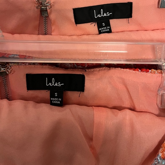 Lulu’s Ellarina Pink Multi Metallic Tie-Strap Two-Piece Midi Dress in Size Small - Picture 16 of 16